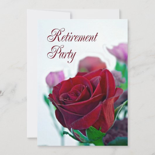Uitnodiging voor een pensioenfeest (Voorkant)