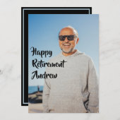 Uitnodiging voor een pensioenfeest (Voorkant / Achterkant)