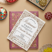 Uitnodiging voor een pensioenfeest met foto: elega