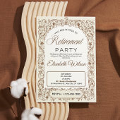 Uitnodiging voor een pensioenfeest met foto: elega