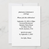 Uitnodiging voor een pensioenfeest, reuzenrad (Achterkant)