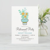 Uitnodiging voor een pensioenfeest voor vrouwen (Staand voorkant)