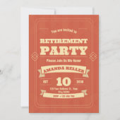 uitnodiging voor een pensioenpartij (Voorkant)