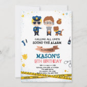 Uitnodiging voor een politie-en-dief-feestje (Voorkant)