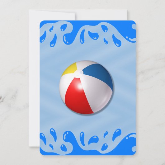 uitnodiging voor een poolparty voor kinderen (Achterkant)