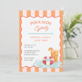 Uitnodiging voor een Poolside Spritz-feest (Staand voorkant)