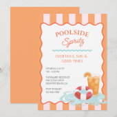 Uitnodiging voor een Poolside Spritz-feest (Voorkant / Achterkant)