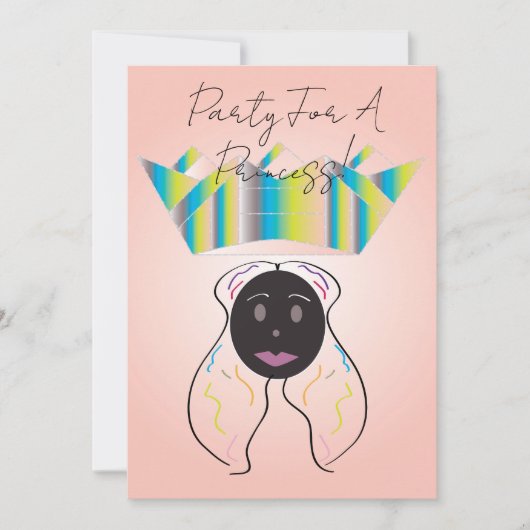 Uitnodiging voor een prinsessenfeest (Voorkant)