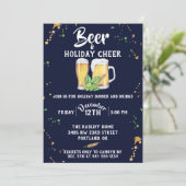Uitnodiging voor een Pub Style Holiday Party (Staand voorkant)