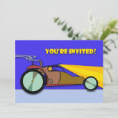 Uitnodiging voor een race-verjaardagsfeestje, Dune (Staand voorkant)