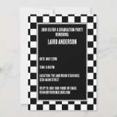 Uitnodiging voor een Racing Theme Afstuderen (Achterkant)