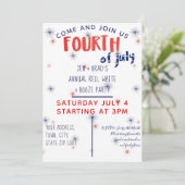 Uitnodiging voor een 'Red White & Booze' vier juli (Staand voorkant)