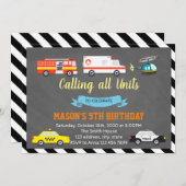 Uitnodiging voor een reddingsverjaardagsfeestje (Voorkant / Achterkant)