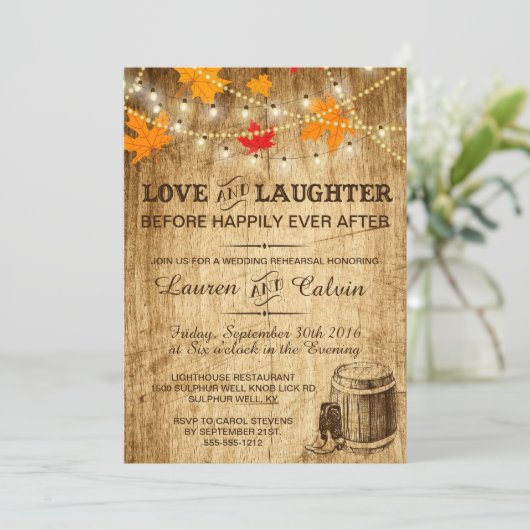 Uitnodiging voor een repetitie voor een country br (Staand voorkant)