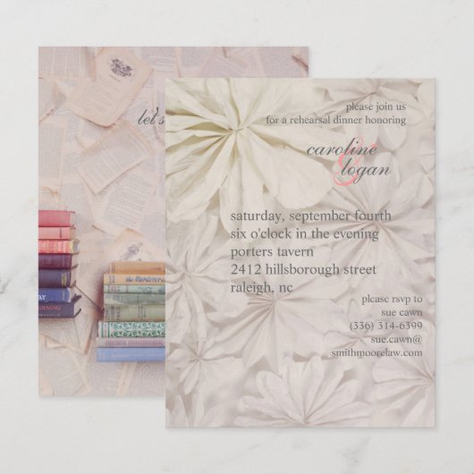 uitnodiging voor een repetitief diner (Voorkant / Achterkant)