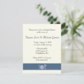 Uitnodiging voor een repetitief diner - marine (Staand voorkant)