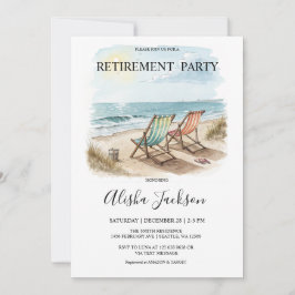 Uitnodiging voor een Retirement Party - Beach Loun