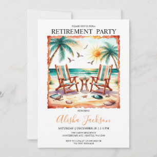 Uitnodiging voor een Retirement Party - Beach Loun