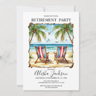 Uitnodiging voor een Retirement Party - Beach Loun