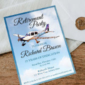 Uitnodiging voor een Retirement Party met Airplane