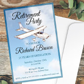 Uitnodiging voor een Retirement Party met Airplane