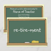 Uitnodiging voor een Retirement Party voor een ler (Voorkant / Achterkant)