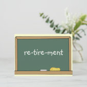 Uitnodiging voor een Retirement Party voor een ler (Staand voorkant)