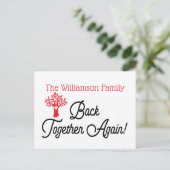 Uitnodiging voor een reünie van moderne stambomen (Staand voorkant)