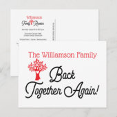 Uitnodiging voor een reünie van moderne stambomen (Voorkant / Achterkant)