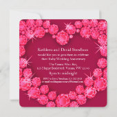 Uitnodiging voor een robijnen bruiloft feest 40 ja (Achterkant)