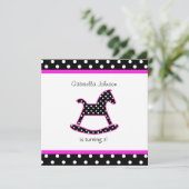 Uitnodiging voor een Rocking Horse Birthday Party (Staand voorkant)