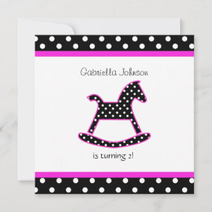 Uitnodiging voor een Rocking Horse Birthday Party