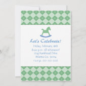 Uitnodiging voor een Rocking Horse Birthday Party (Achterkant)