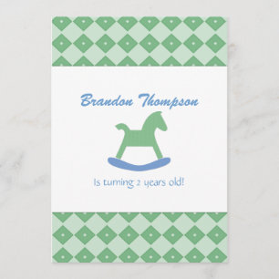 Uitnodiging voor een Rocking Horse Birthday Party