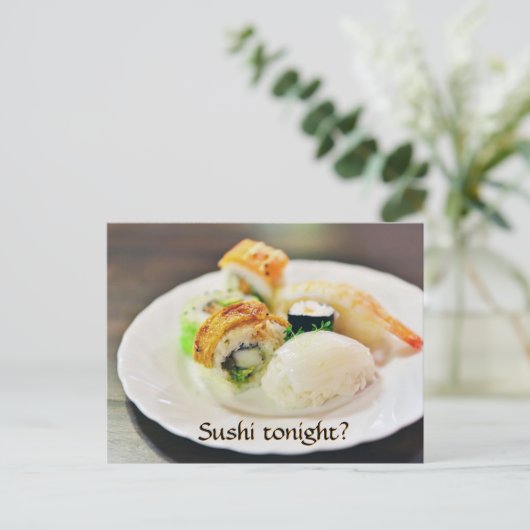 Uitnodiging voor een romantisch diner (Staand voorkant)