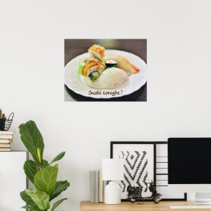 Uitnodiging voor een romantisch diner poster