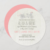 Uitnodiging voor een ronde bruiloft met Tandem Bik (Voorkant / Achterkant)