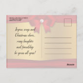 Uitnodiging voor een rood, goud en diamanten kerst (Achterkant)