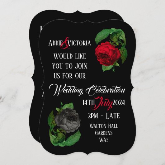 Uitnodiging voor een Roos (Voorkant / Achterkant)
