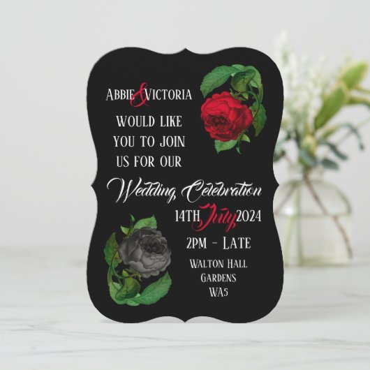 Uitnodiging voor een Roos (Staand voorkant)