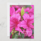 uitnodiging voor een roze azalea - bruiloft , brui (Achterkant)