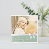  uitnodiging voor een roze en groene verjaardag (Staand voorkant)