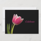 Uitnodiging voor één roze Tulp Jubileum (Achterkant)