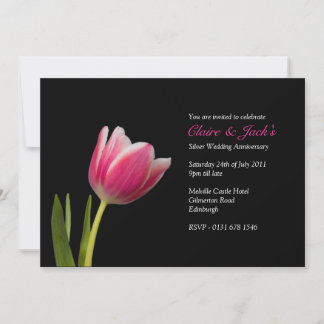 Uitnodiging voor één roze Tulp Jubileum