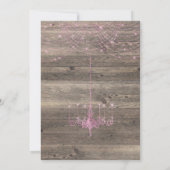 Uitnodiging voor een -roze vlinder bruiloft (Achterkant)