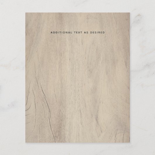 Uitnodiging voor een rustieke bergbruiloft met laa flyer (Achterkant)