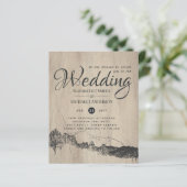 Uitnodiging voor een rustieke berghuwelijk met een (Staand voorkant)