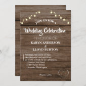 Uitnodiging voor een rustieke bruiloft (Voorkant / Achterkant)