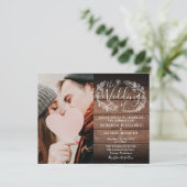 Uitnodiging voor een rustieke fotobruiloft met all (Staand voorkant)