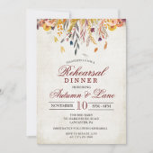 Uitnodiging voor een rustieke herfst-oefenavondmaa (Voorkant)